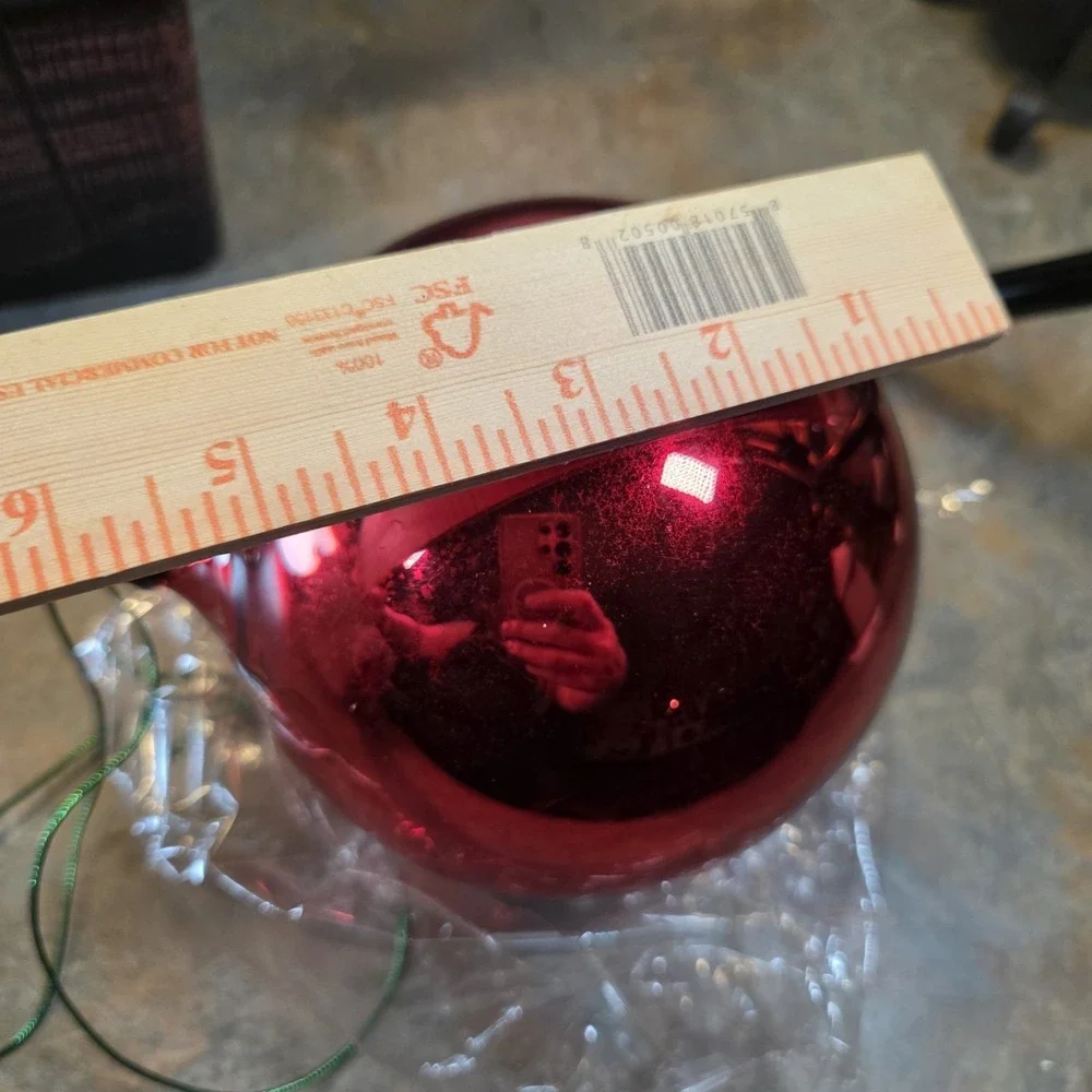 Vintage Dept 56 Mercury Glass Christmas Ball Ornament 6